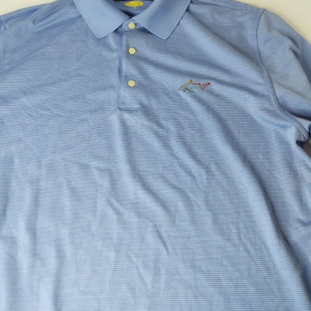 Greg Norman Play Dry Golf Men's Polo Shirt Large light Blue (Y1)